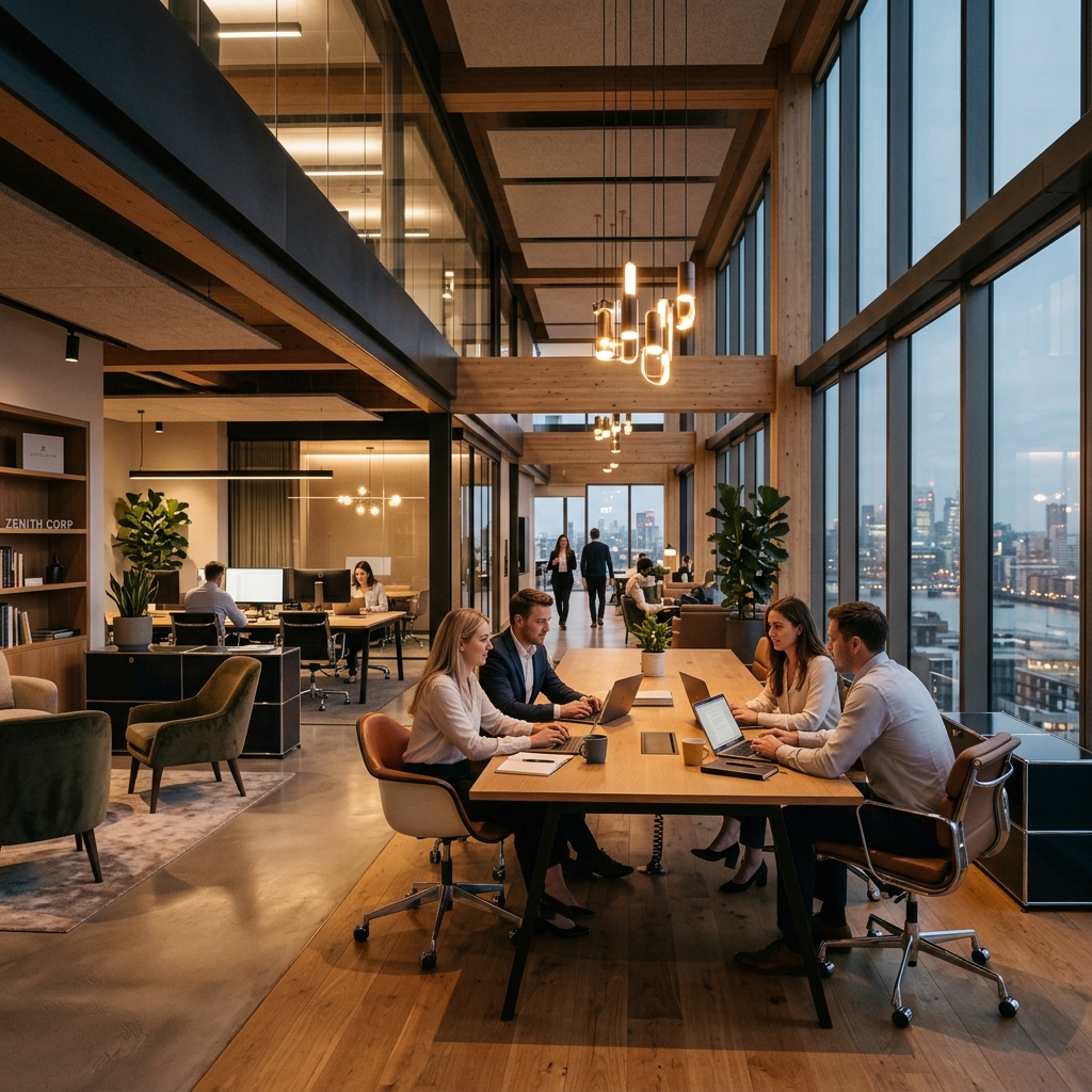 Sleek Modern Open Plan Office
